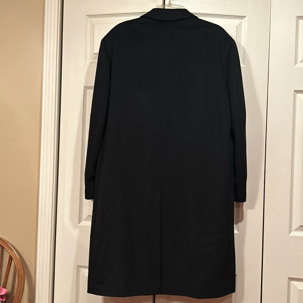 Meeting Street -44R - Knee Length - Mens - Black - Wool Coat - Picture 3 of 8